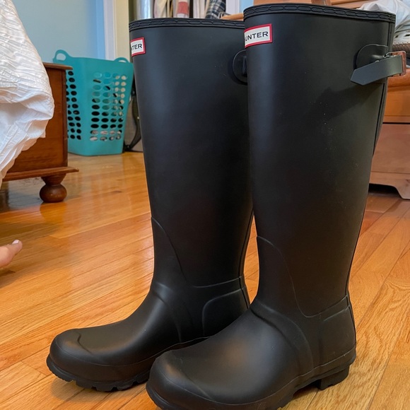 Matte Black Hunter Rain boots - Picture 1 of 4